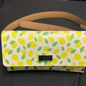 Kate Spade Yellow Lemon Print Belt Bag S/M